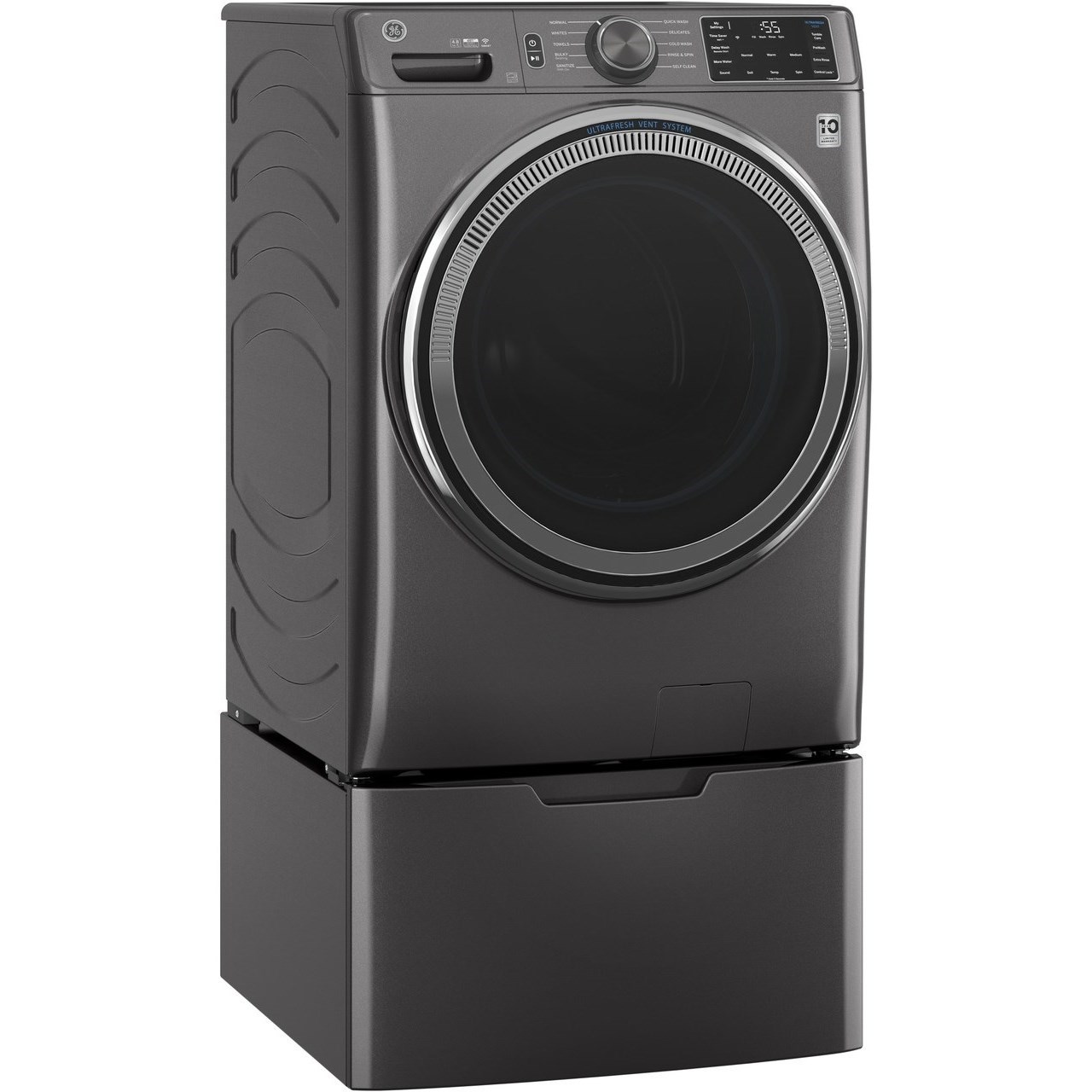 GE Appliances GFW550SPNDG GE® 4.8 cu. ft. Capacity Smart Front Load ENERGY STAR® Washer with